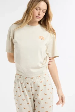 Pijama de dos piezas con estampado de perros