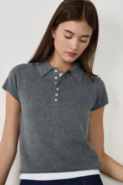 Polo de manga corta con botones