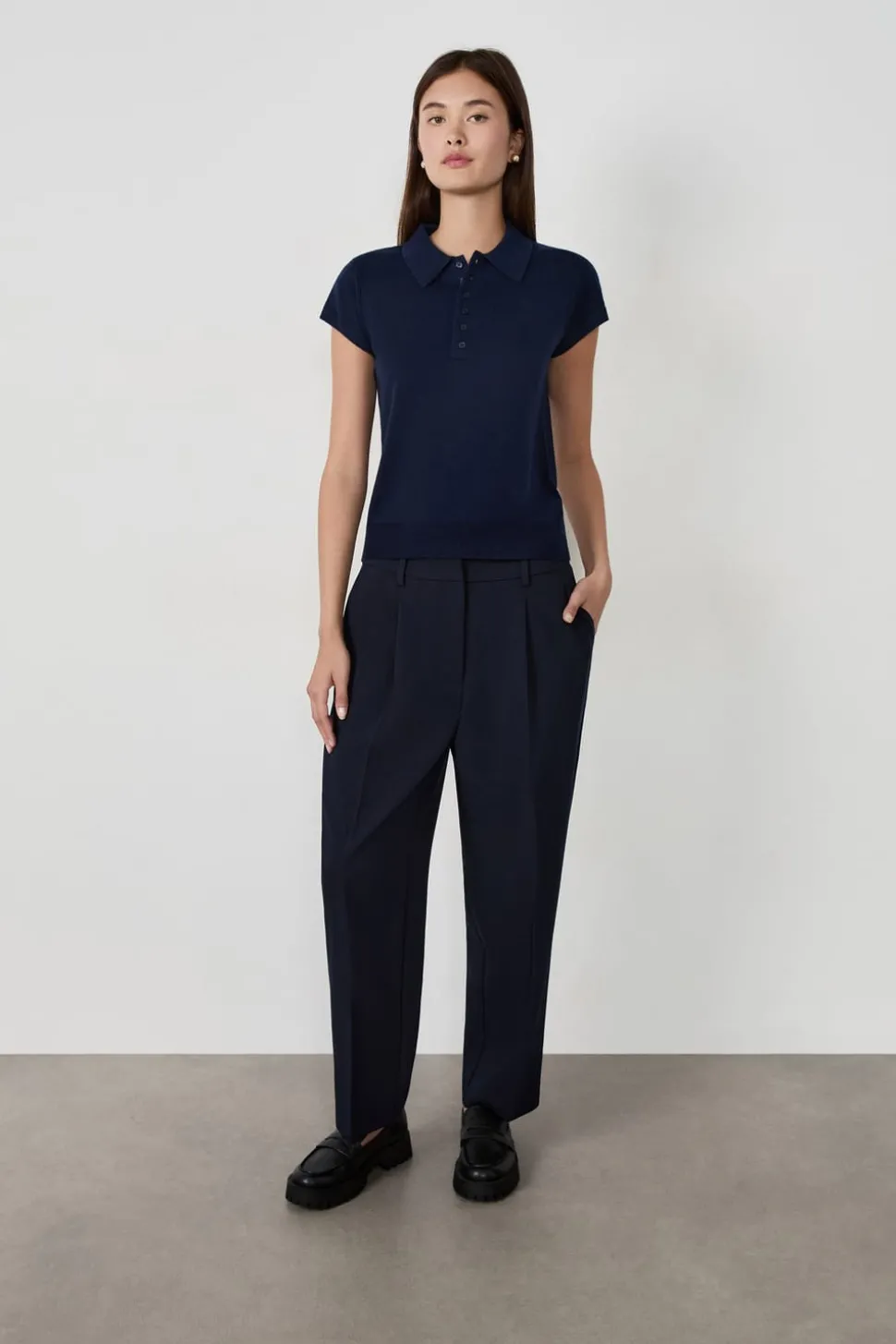 Polo de manga corta con botones