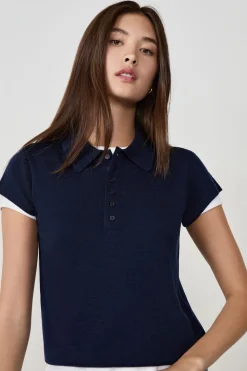 Polo de manga corta con botones