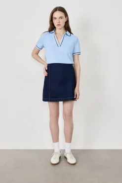 Polo de manga corta de algodón