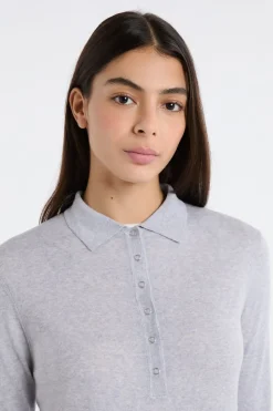 Polo de manga larga de lana