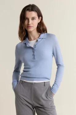 Polo de manga larga de lana