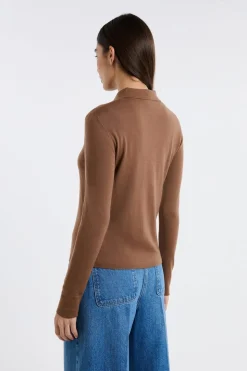 Polo de manga larga de lana