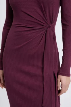 Robe avec détail à nouer en coton