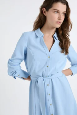 Robe courte avec col chemise