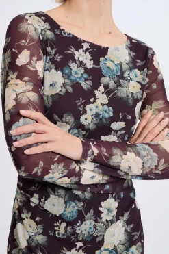 Robe longue à motifs fleuris