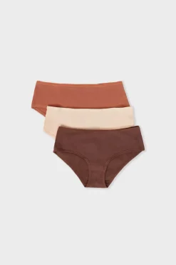 Set de 3 bragas culottes de algodón