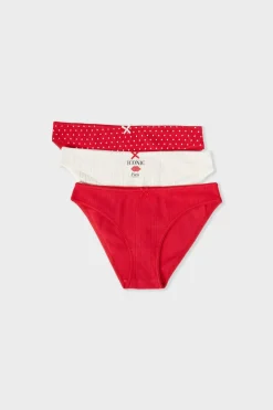 Set de 3 bragas de algodón