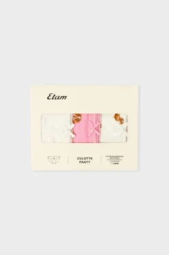 Set de 3 bragas de algodón