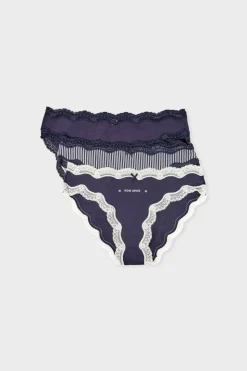 Set de 3 bragas de algodón