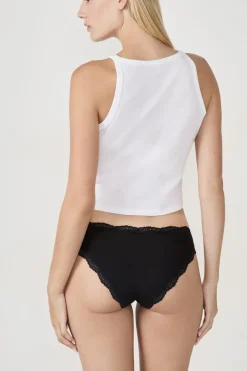 Set de 7 braguitas de algodón y encaje