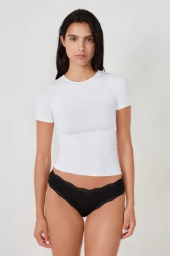 Set de 3 braguitas de algodón y encaje