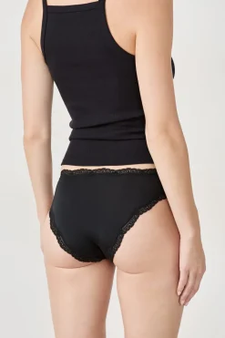 Set de 3 braguitas de microfibra y encaje