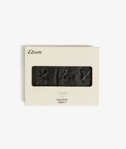 Set de 3 braguitas de microfibra y encaje