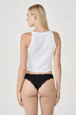 Set de 7 tangas de algodón y encaje