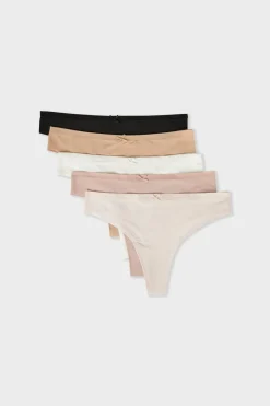 Set de 5 tangas de microfibra