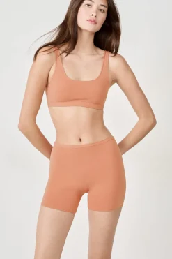 Short ciclista de algodón orgánico elástico