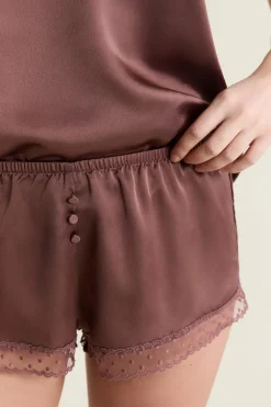 Short de pyjama satiné