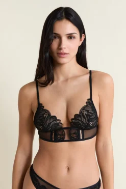 Soutien-gorge triangle en guipure