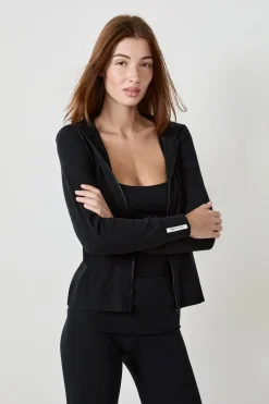 Sudadera con capucha y cremallera de algodón