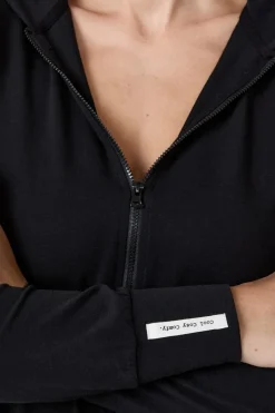 Sudadera con capucha y cremallera de algodón