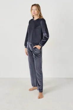 Sudadera con efecto terciopelo