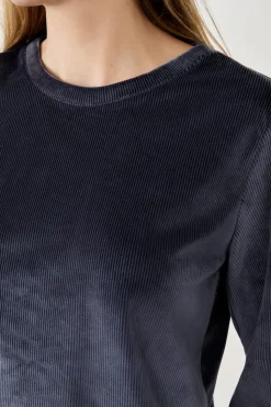 Sudadera con efecto terciopelo