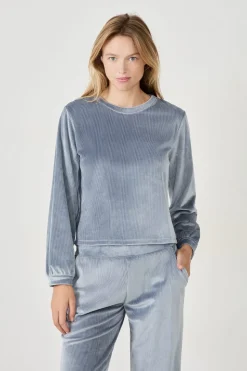 Sudadera con efecto terciopelo