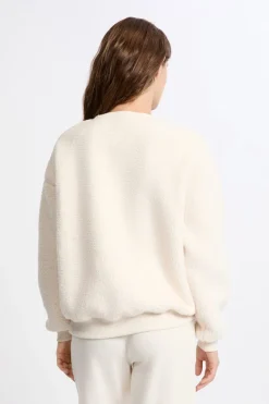 Sudadera con estampado de perro y efecto polar