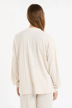 Sudadera de pijama con cuello redondo