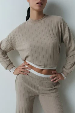 Sudadera de pijama con cuello redondo