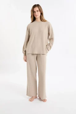 Sudadera de pijama con cuello redondo