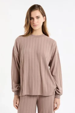 Sudadera de pijama con cuello redondo