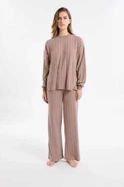 Sudadera de pijama con cuello redondo