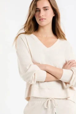 Sudadera de pijama con cuello en V