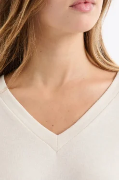 Sudadera de pijama con cuello en V