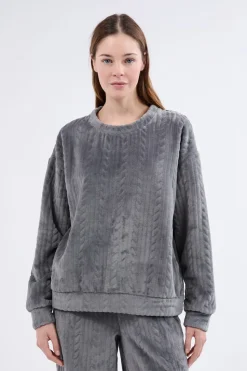 Sudadera de pijama con efecto terciopelo