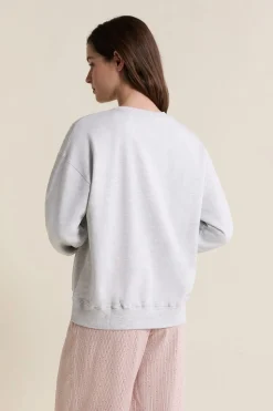 Sudadera de pijama con inscripción en algodón