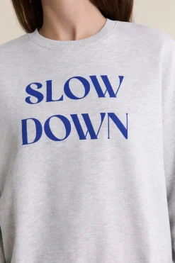 Sudadera de pijama con inscripción en algodón