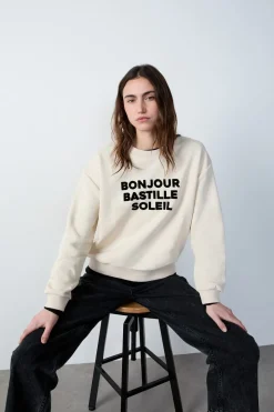 Sudadera estampada "Bonjour Bastille Soleil"