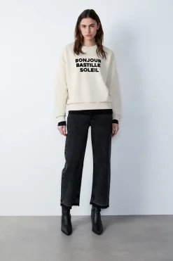 Sudadera estampada "Bonjour Bastille Soleil"