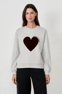 Sudadera estampada corazón