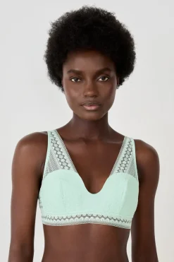 Sujetador foulard de encaje