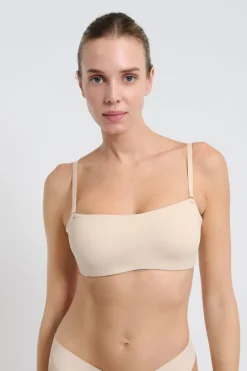 Sujetador bandeau aros suaves tirantes desmontables