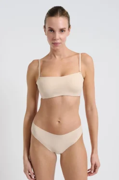 Sujetador bandeau aros suaves tirantes desmontables