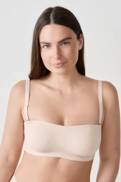 Sujetador bandeau aros suaves tirantes desmontables