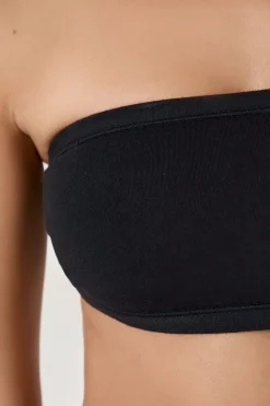 Sujetador bandeau con aros de algodón orgánico elástico