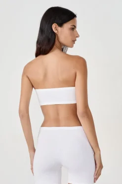 Sujetador bandeau con aros de algodón orgánico elástico