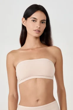 Sujetador bandeau con aros de algodón orgánico elástico